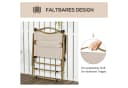 Outsunny Campingstuhl 2er Set Klappbar Khaki Stahl Bild 5