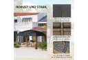Outsunny Gartenpavillon 4x3m mit Hardtop, Moskitonetz & Seitenteilen, Braun Bild 5