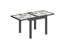 Outsunny Gartentisch ausziehbar Aluminium Schwarz Bild 1
