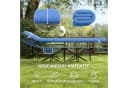 Outsunny Faltbares Campingbett mit Matratze und Seitentasche Blau Bild 4