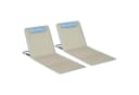 Outsunny Gartenliege Faltbar mit Tragetasche 2er Set Beige Bild 1
