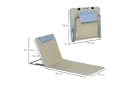 Outsunny Gartenliege Faltbar mit Tragetasche 2er Set Beige Bild 3