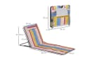 Outsunny 2er Set Faltbare Strandliege mit Kopfkissen & Tragetasche Bild 3