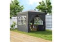 Outsunny Faltpavillon 2,5x2,5m UV-Schutz 50+ Dunkelgrau Bild 2
