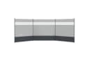 Outsunny Windschutz mit Sichtfenster Grau 440x140 cm Bild 1