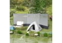 Outsunny Windschutz mit Sichtfenster Grau 440x140 cm Bild 2