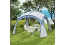 Outsunny Partyzelt 3,5x3,5m Blau/Weiß wasserabweisend Bild 2