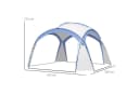 Outsunny Partyzelt 3,5x3,5m Blau/Weiß wasserabweisend Bild 3