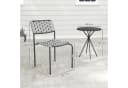Outsunny Gartenlounge-Set 3-tlg. Grau Polyrattan Stapelbar Bild 3