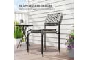 Outsunny Gartenlounge-Set 3-tlg. Grau Polyrattan Stapelbar Bild 5