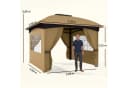 Outsunny Gartenpavillon Beige wasserabweisend mit UV-Schutz Bild 3