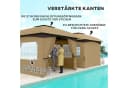 Outsunny Gartenpavillon Beige wasserabweisend mit UV-Schutz Bild 5