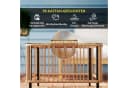 Outsunny Gartentisch Polyrattan Glasplatte Naturholz Bild 5