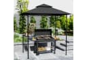 Outsunny Grillpavillon mit LED Dunkelgrau Bild 2