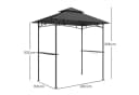 Outsunny Grillpavillon mit LED Dunkelgrau Bild 3