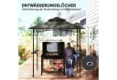 Outsunny Grillpavillon mit LED Dunkelgrau Bild 5