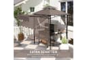 Outsunny Grillpavillon mit Doppelschichtdach und Seitenregalen Bild 4