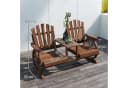 Outsunny Gartenbank 2-Sitzer mit Tisch und Schirmloch Bild 3