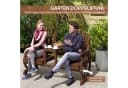 Outsunny Gartenbank 2-Sitzer mit Tisch und Schirmloch Bild 4