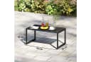Outsunny Beistelltisch mit Lamellendesign, wetterfest Bild 3