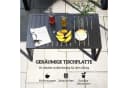 Outsunny Beistelltisch mit Lamellendesign, wetterfest Bild 4