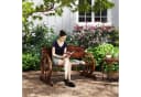 Outsunny Gartenbank 2-Sitzer Holz Verkohlt Bild 2
