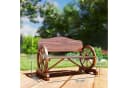 Outsunny Gartenbank 2-Sitzer Holz Verkohlt Bild 3