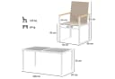 Outsunny Garten-Essgruppe 4 Personen Mehrfarbig Bild 3