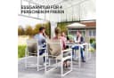 Outsunny Garten-Essgruppe 4 Personen Mehrfarbig Bild 4