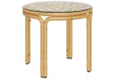 Outsunny Beistelltisch mit Glas Tischplatte Gelb Bild 1