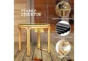 Outsunny Beistelltisch mit Glas Tischplatte Gelb Bild 5