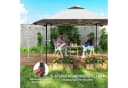 Outsunny Faltpavillon 4x4m mit Netzwänden UV 50+ Beige Bild 5