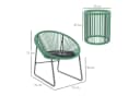 Outsunny Sitzgruppe 3-tlg. Polyrattan Outdoor Lounge Bild 3