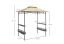 Outsunny Grillpavillon Stahl Polyester Bild 3
