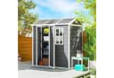 Outsunny Gerätehaus 2,1m² Grau mit Satteldach und Boden Bild 2