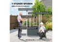 Outsunny Gerätehaus 2,1m² Grau mit Satteldach und Boden Bild 4