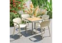 Outsunny Gartenstuhl 4er Set Weiß Kunststoff Stapelbar Bild 2