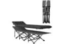 Outsunny Klappbares Campingbett Schwarz mit Matratze Bild 1