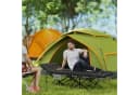 Outsunny Klappbares Campingbett Schwarz mit Matratze Bild 2