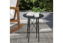 Outsunny Gartentisch Schwarz mit Blumendesign Bild 2