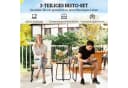 Outsunny Gartenlounge-Set 3-teilig Beige/Braun Stapelbar Bild 4