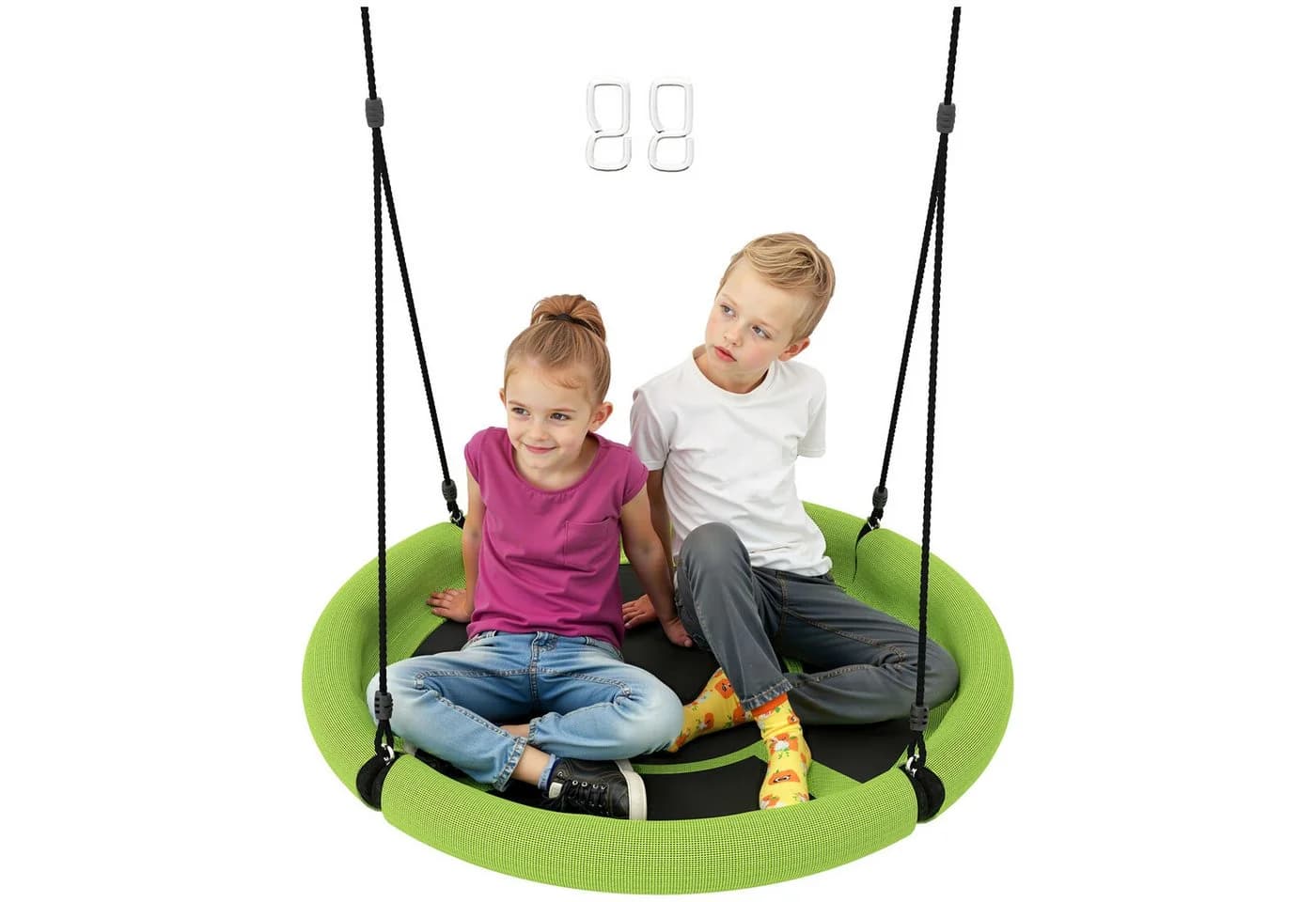 AIYAPLAY Nestschaukel Grün Schwarz 98 cm