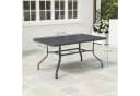 Outsunny Gartentisch Schwarz mit Schirmloch Lattendesign Bild 3