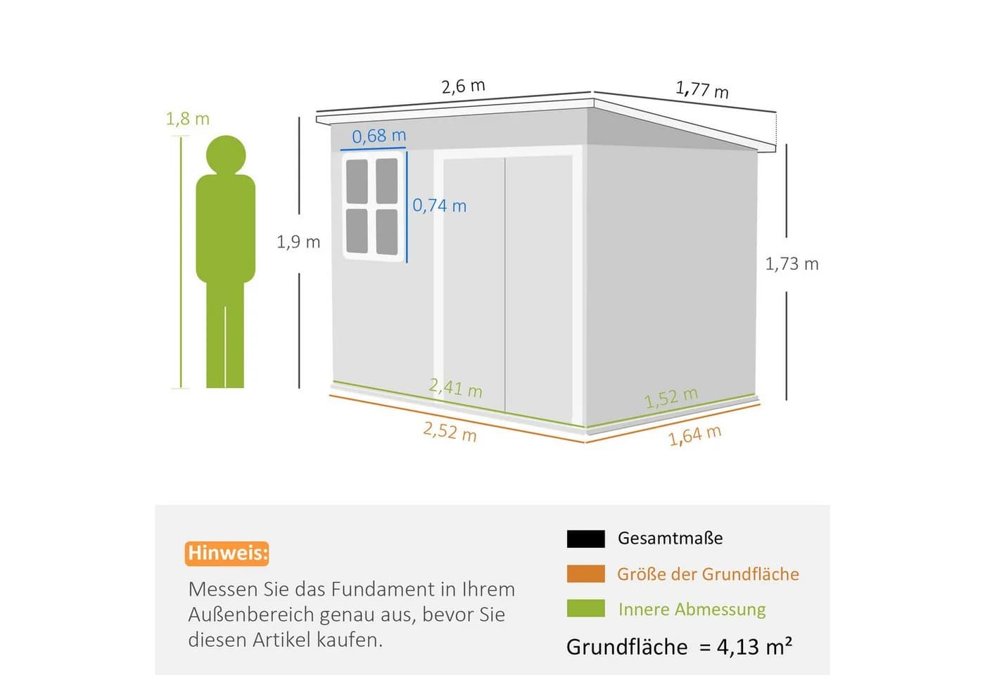 Outsunny Metall Gerätehaus mit Fenster und Lüftungsöffnungen - Bild 3