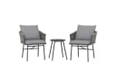 Outsunny 3-tlg. Bistroset Grau PE-Rattan mit Kissen Bild 1