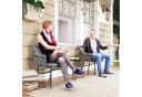 Outsunny 3-tlg. Bistroset Grau PE-Rattan mit Kissen Bild 2