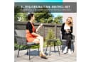 Outsunny 3-tlg. Bistroset Grau PE-Rattan mit Kissen Bild 4