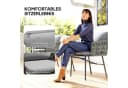 Outsunny 3-tlg. Bistroset Grau PE-Rattan mit Kissen Bild 5