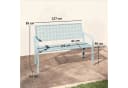 Outsunny Gartenbank 2-Sitzer Blau Wetterfest Bild 3