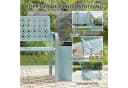 Outsunny Gartenbank 2-Sitzer Blau Wetterfest Bild 5